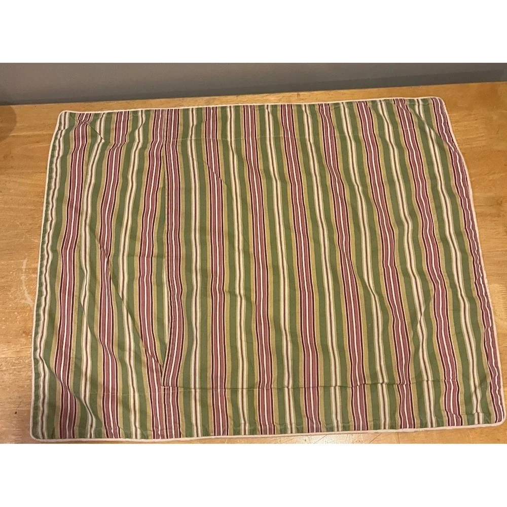Springs Pillow Sham Standard Beige Floral Damask‎ Wild Flowers Stripes Cottage